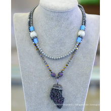 Fashion Natural Stone Hematite Necklace Jewelry